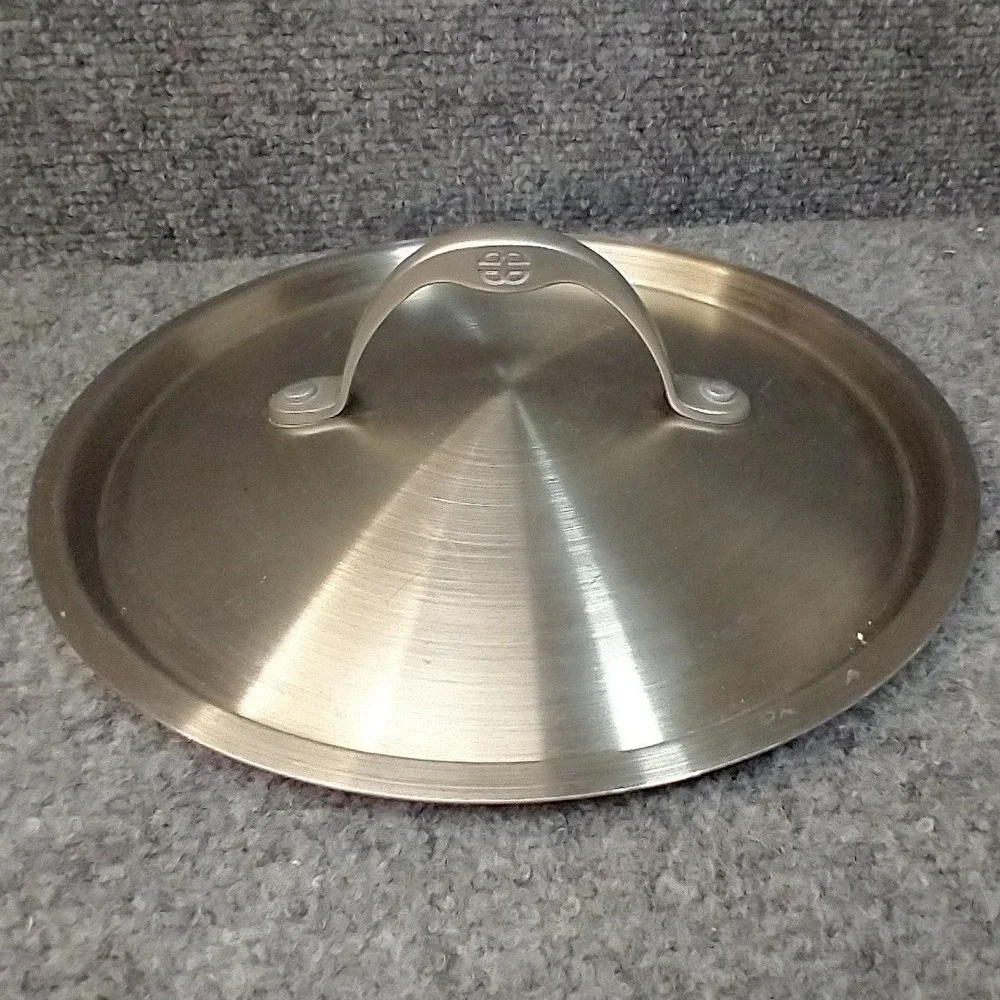 Calphalon Stainless Steel Lid For Sauce Pan Pot 9 Inches Brushed Finish Handle